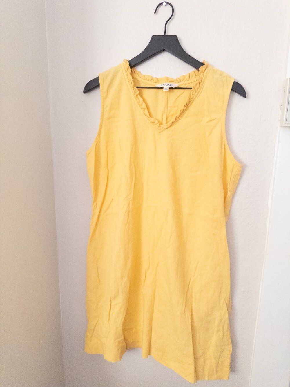 Briggs Butter Yellow Linen Blend - Shift Dress Women's Size XL